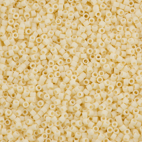 25g Miyuki Delica seed bead 11/0 Matte Opaque Rich Cream DB762