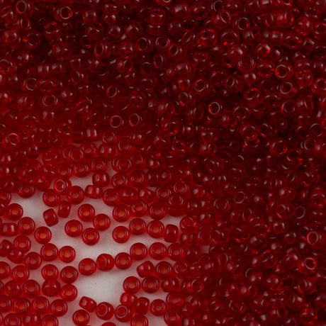 Miyuki Round Seed Bead 8/0 Transparent Ruby 22g Tube (141)