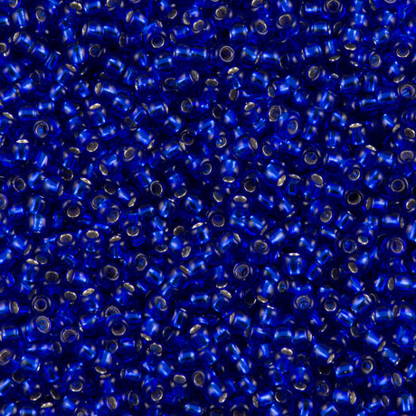 50g Toho Round Seed Bead 11/0 Silver Lined Cobalt (28)