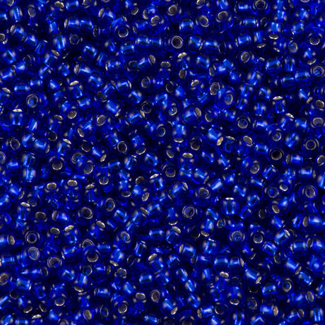 50g toho Round Seed Bead 8/0 Silver Lined Cobalt (28)