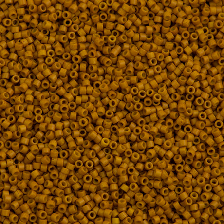 25g Miyuki Delica seed bead 11/0 Opaque Dyed Pumpkin DB653