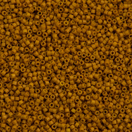 100g Miyuki Delica seed bead 11/0 Opaque Dyed Pumpkin DB653