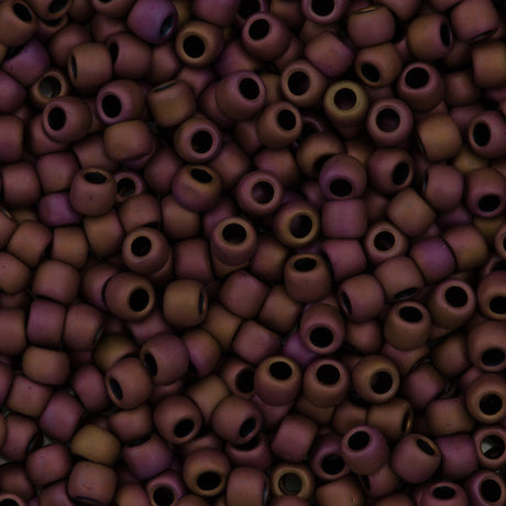 50g Toho Round Seed Bead 6/0 Matte Cabernet (703)