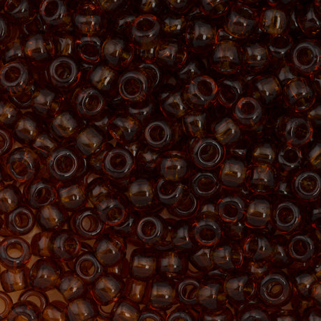 Toho Round Seed Bead 6/0 Transparent Smoky Topaz 5.5-inch tube (941)