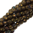 100 Czech Fire Polished 2mm Round Bead Matte Oxidized Bronze Clay (15768M)