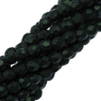 100 Czech Fire Polished 2mm Round Bead Metallic Suede Dark Forest (79052)