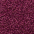 50g Miyuki Round Seed Bead 11/0 Duracoat Silver Lined Dyed Peony Pink (4247)