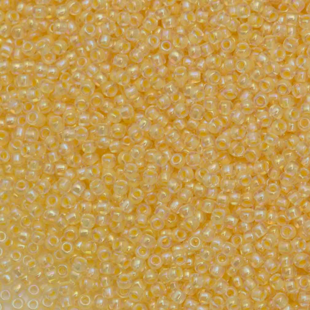 Toho Round Seed Bead 11/0 Inside Color Lined Creamsicle AB 2.5-inch Tube (1846)