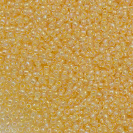 Toho Round Seed Bead 11/0 Inside Color Lined Creamsicle AB 2.5-inch Tube (1846)