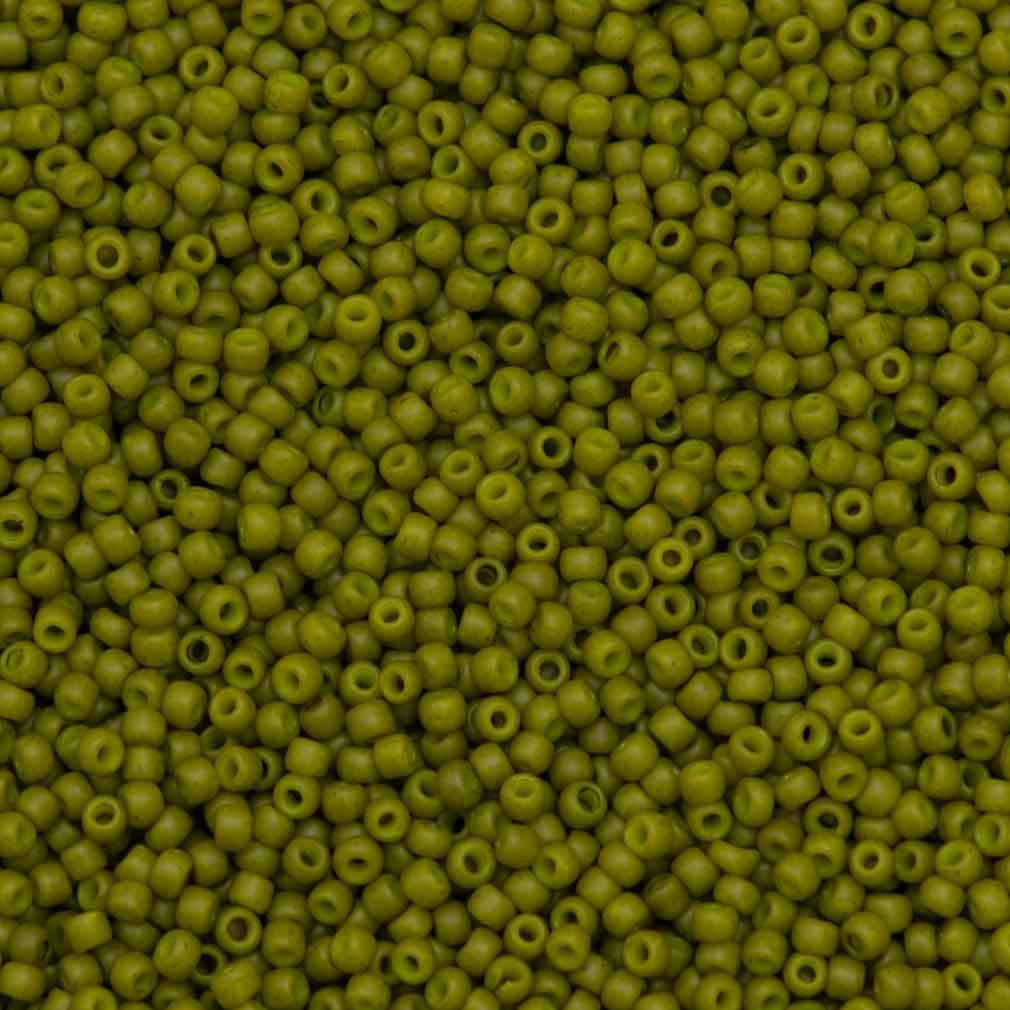 50g Toho Round Seed Bead 11/0 Semi-Glazed Olive (2601F)