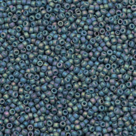 50g Toho Round Seed Bead 11/0 Semi-Glazed Blue Fog AB (2635F)