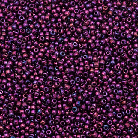 Toho Round Seed Bead 11/0 Higher Metallic Dark Amethyst 2.5-inch Tube (503)