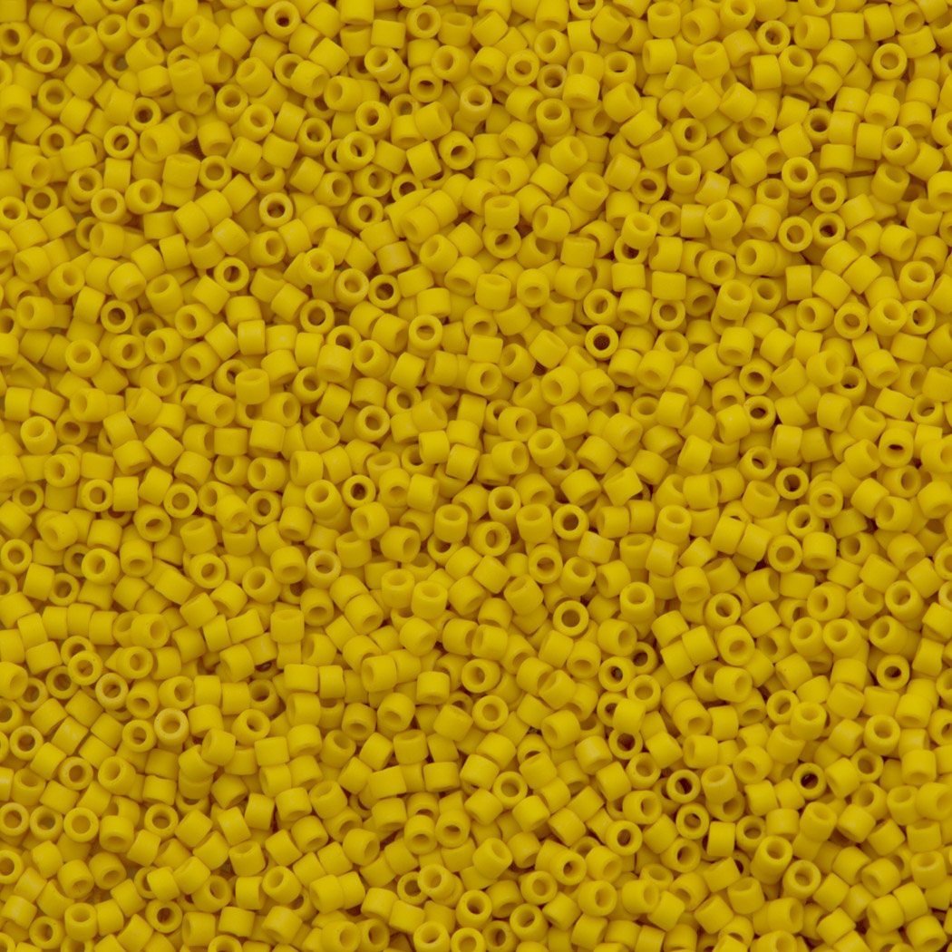 Miyuki Delica Seed Bead 11/0 Matte Opaque Glazed Pineapple 2-inch Tube DB2284