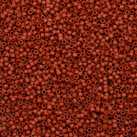 25g Miyuki Delica Seed Bead 11/0 Matte Opaque Glazed Sienna DB2288