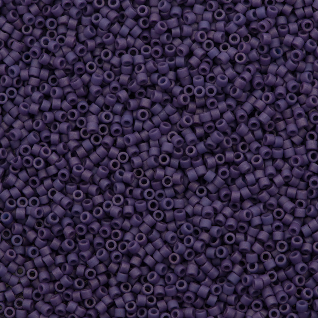 Miyuki Delica Seed Bead 11/0 Matte Opaque Glazed Lupine 2-inch Tube DB2293