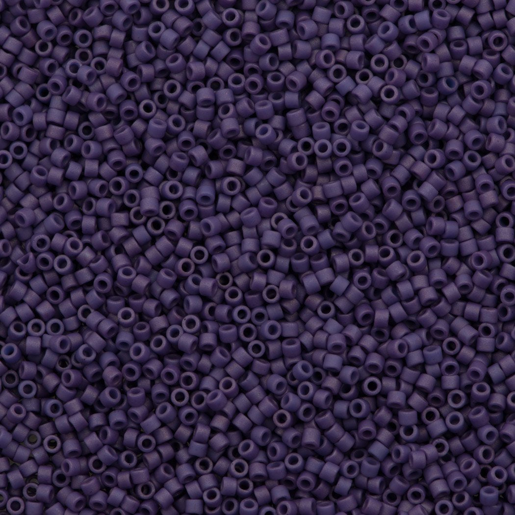 25g Miyuki Delica Seed Bead 11/0 Matte Opaque Glazed Lupine DB2293