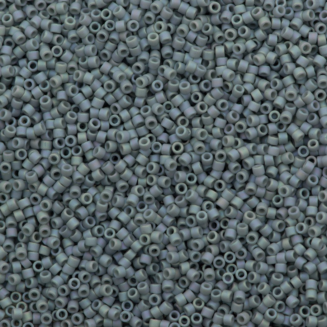 25g Miyuki Delica Seed Bead 11/0 Matte Opaque Glazed Shark Fin AB DB2320