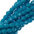 100 Czech Fire Polished 4mm Round Bead Sleeping Beauty Turquoise (63900)