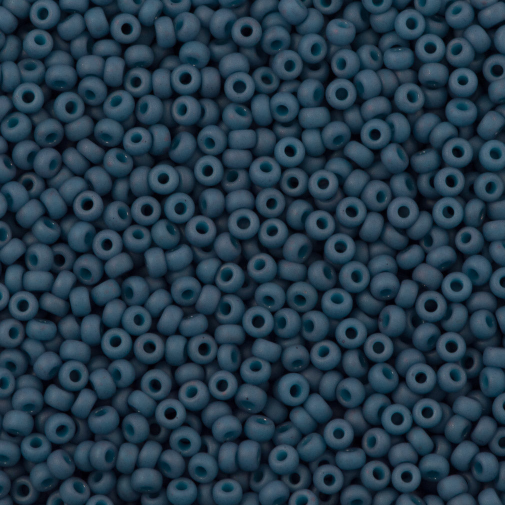 Miyuki Round Seed Bead 11/0 Opaque Matte Slate Blue 22g Tube (2038)