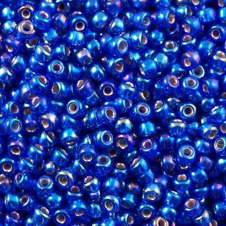 Miyuki Round Seed Bead 11/0 Silver Lined Cobalt AB (1020)