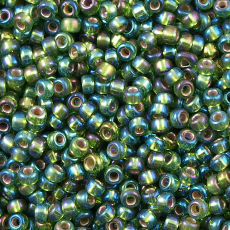 Miyuki Round Seed Bead 11/0 Silver Lined Olive AB (1026)