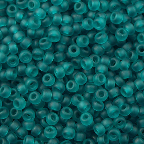 50g Miyuki Round Seed Bead 11/0 Transparent Matte Teal (2405F)