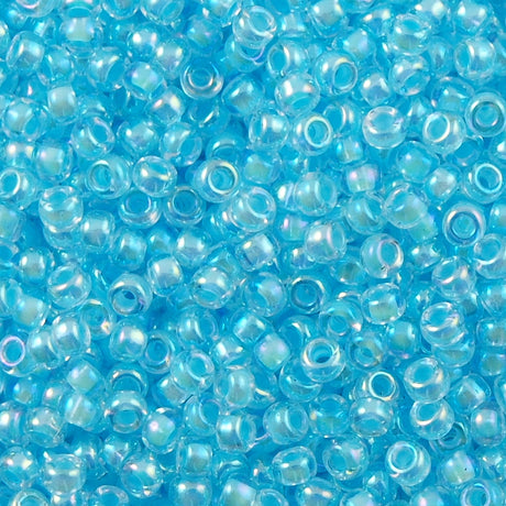 Miyuki Round Seed Bead 11/0 Inside Color Lined Sky Blue AB (278)