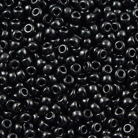 Miyuki Round Seed Bead 8/0 Opaque Black 22g Tube (401)