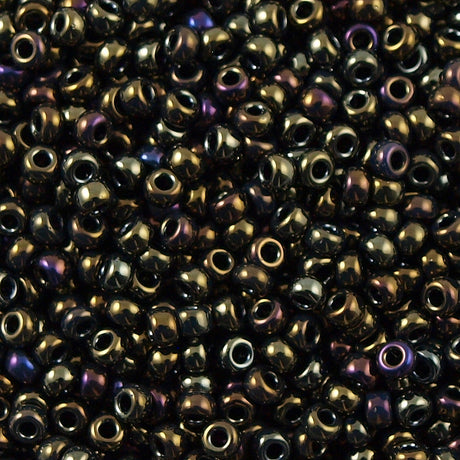 Miyuki Round Seed Bead 11/0 Metallic Brown Iris (458)