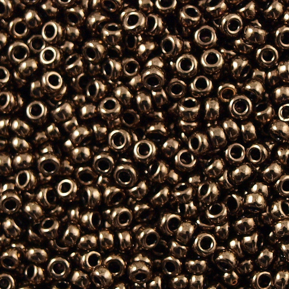 Miyuki Round Seed Bead 6/0 Metallic Chocolate 20g Tube (461)