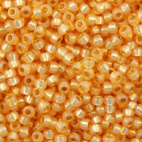 Miyuki Round Seed Bead 8/0 Silver Lined Apricot 22g Tube (552)