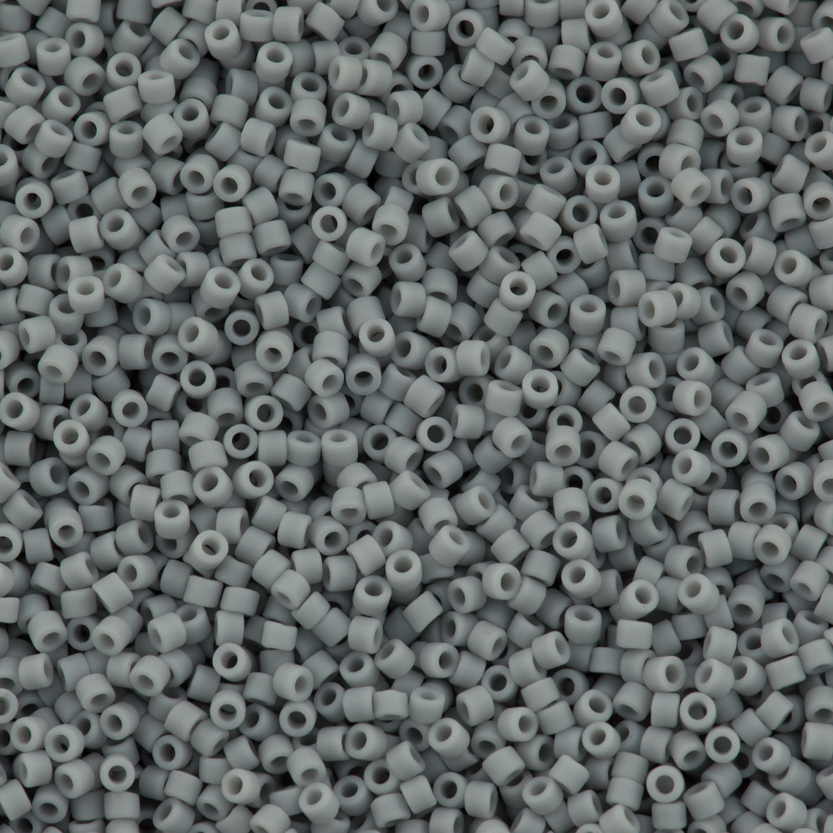 25g Miyuki Delica Seed Bead 11/0 Opaque Matte Ghost Grey DB1589