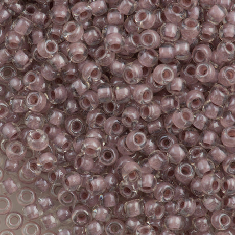 Toho Round Seed Beads 6/0 Inside Color Lined Mauve 2.5-inch tube (353)