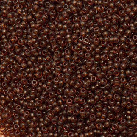 50g Miyuki Round Seed Bead 11/0 Transparent Dark Amber (134D)