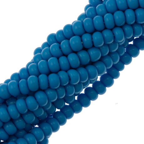 Czech Seed Bead 6/0 Opaque Turquoise Blue 1/2 Hank (63050)