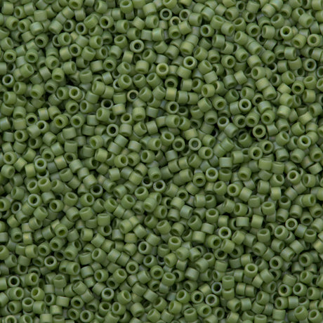 25g Miyuki Delica Seed Bead 11/0 Matte Opaque Glazed Pistachio AB DB2310