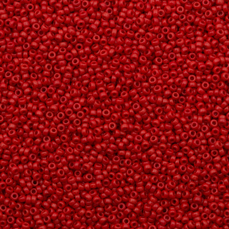 Miyuki Round Seed Bead 15/0 Opaque Dark Red 2-inch Tube (408)