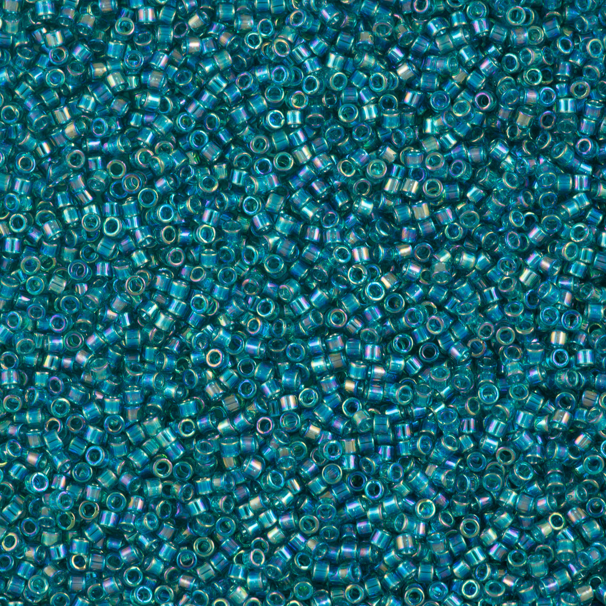 25g Miyuki Delica Seed Bead 11/0 Transparent Teal AB DB1248