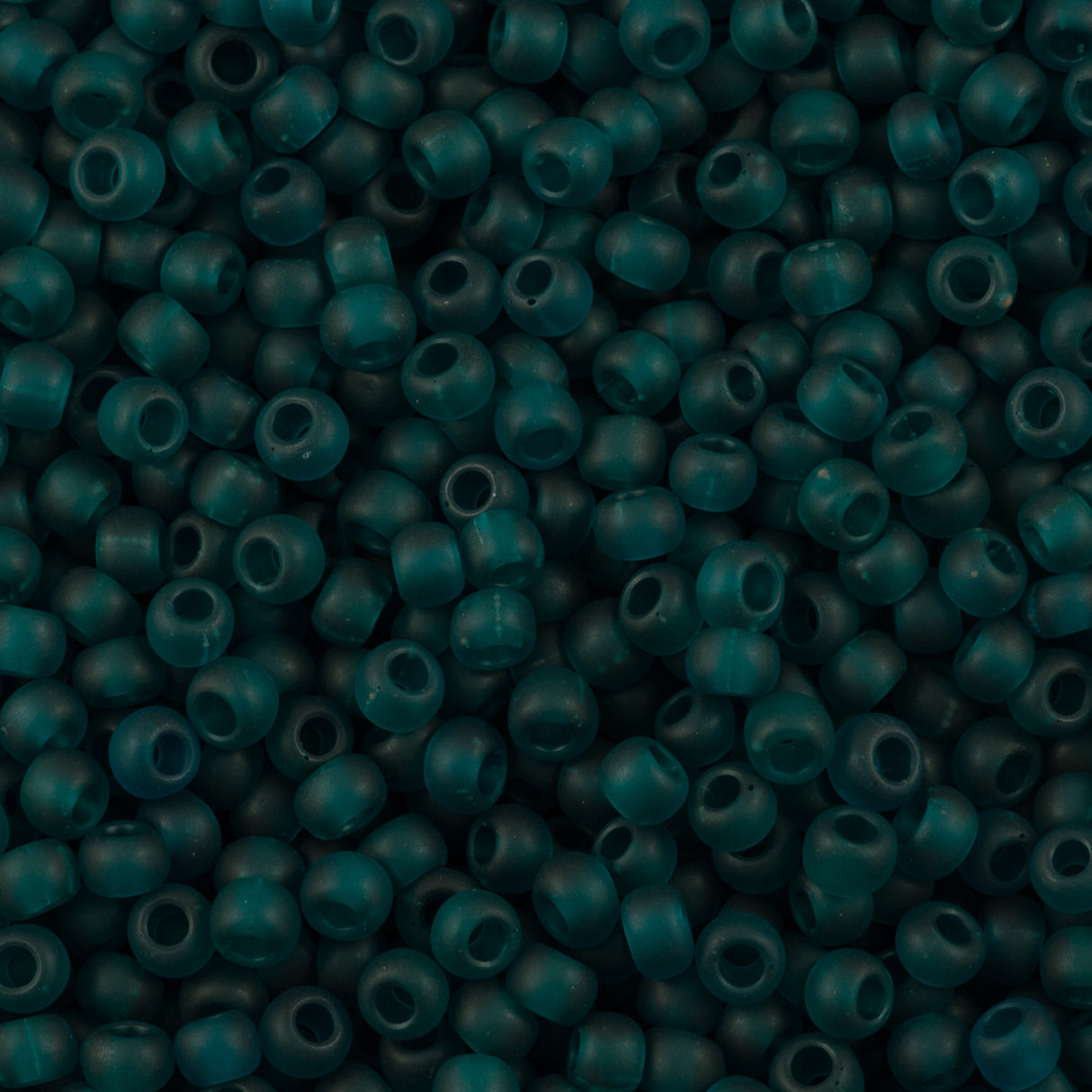 Toho Round Seed Beads 6/0 Transparent Matte True Teal 2.5-inch tube (7BDF)