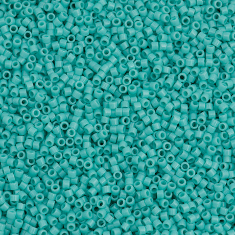 25g Miyuki Delica Seed Bead 11/0 Opaque Light Turquoise DB1136