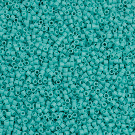 100g Miyuki Delica Seed Bead 11/0 Opaque Light Turquoise DB1136