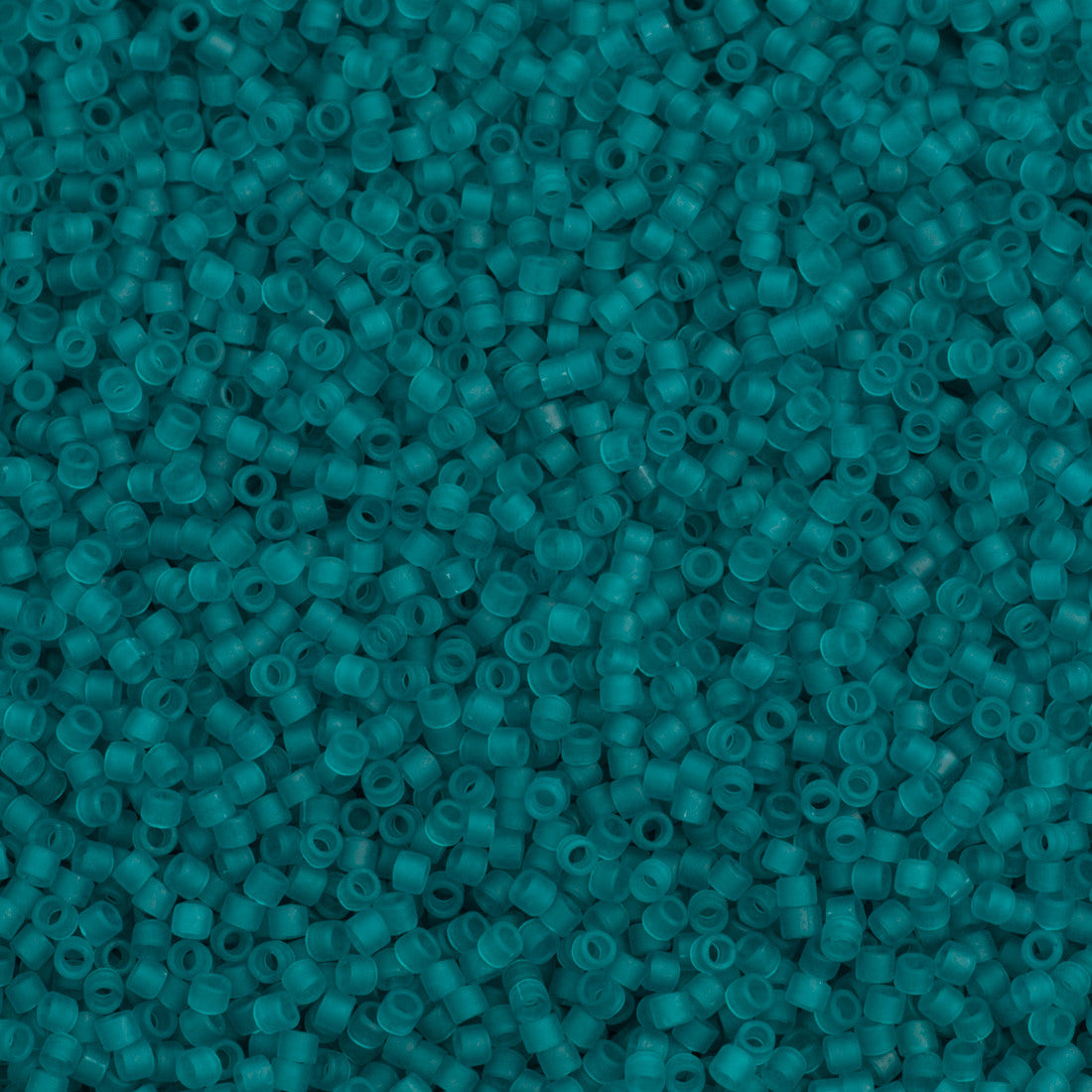 25g Miyuki Delica Seed Bead 11/0 Matte Transparent Caribbean Teal DB1268