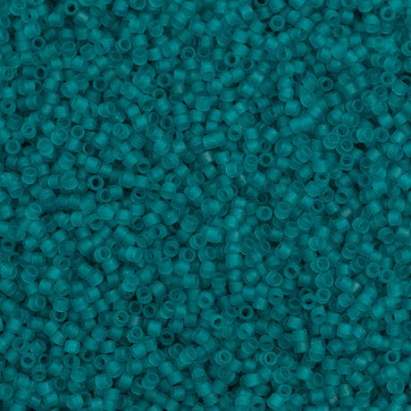 25g Miyuki Delica Seed Bead 11/0 Matte Transparent Caribbean Teal DB1268