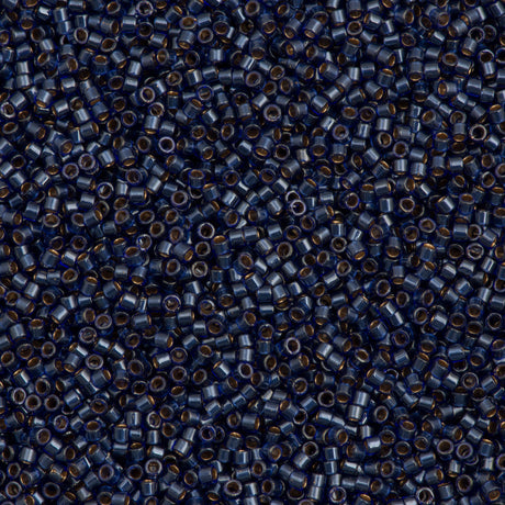 Miyuki Delica Seed Bead 11/0 Inside Dyed Color Dark Navy Blue 2-inch Tube DB278