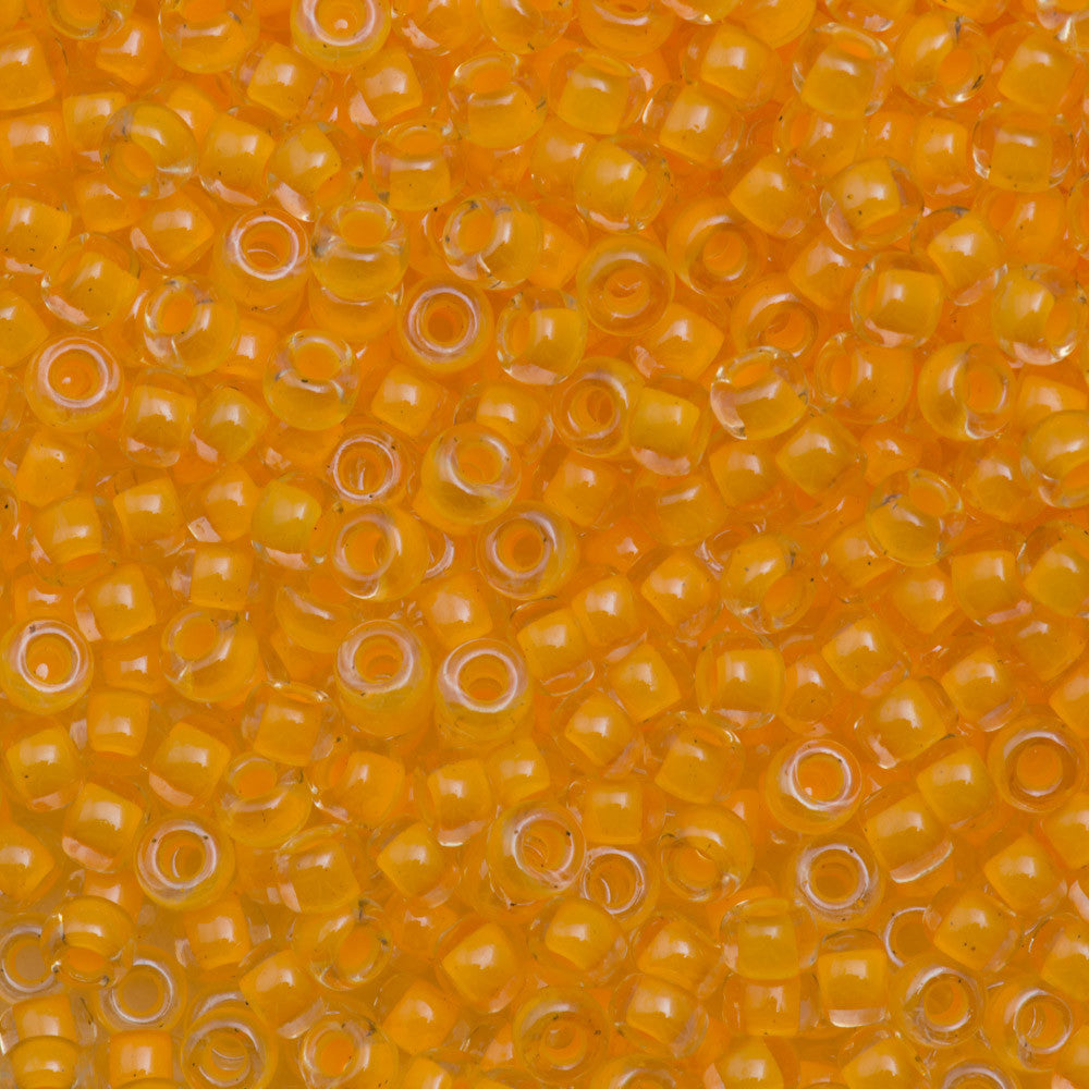 Miyuki Round Seed Bead 6/0 Inside Color Lined Peach 20g Tube (1121)