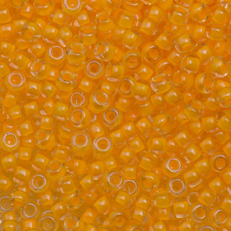 Miyuki Round Seed Bead 6/0 Inside Color Lined Peach 20g Tube (1121)