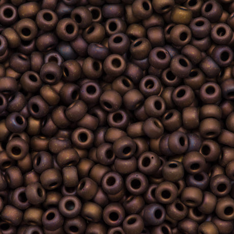 Miyuki Round Seed Bead 6/0 Matte Metallic Copper 20g Tube (2005)