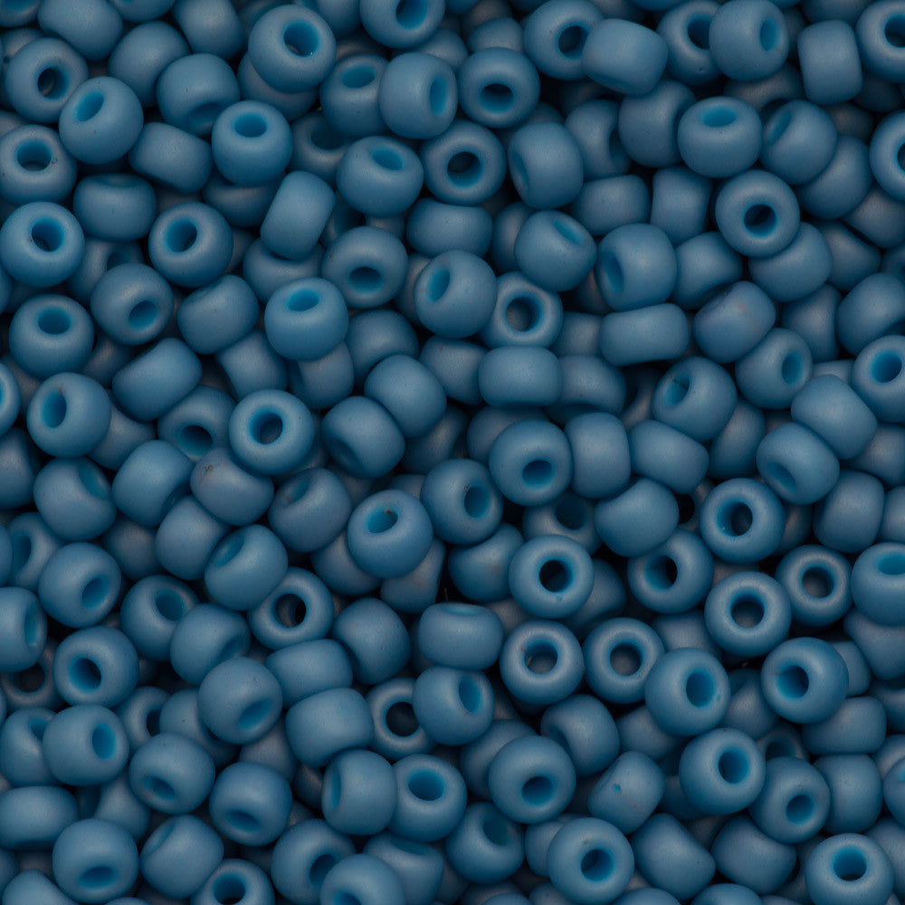 Miyuki Round Seed Bead 6/0 Opaque Matte Denim 20g Tube (2074)