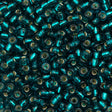 Miyuki Round Seed Bead 6/0 Silver Lined Teal 20g Tube (2425)