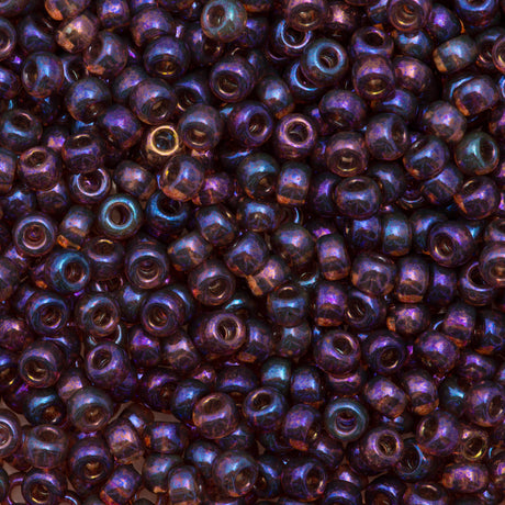 Miyuki Round Seed Bead 6/0 Amethyst Gold Luster 20g Tube (302)